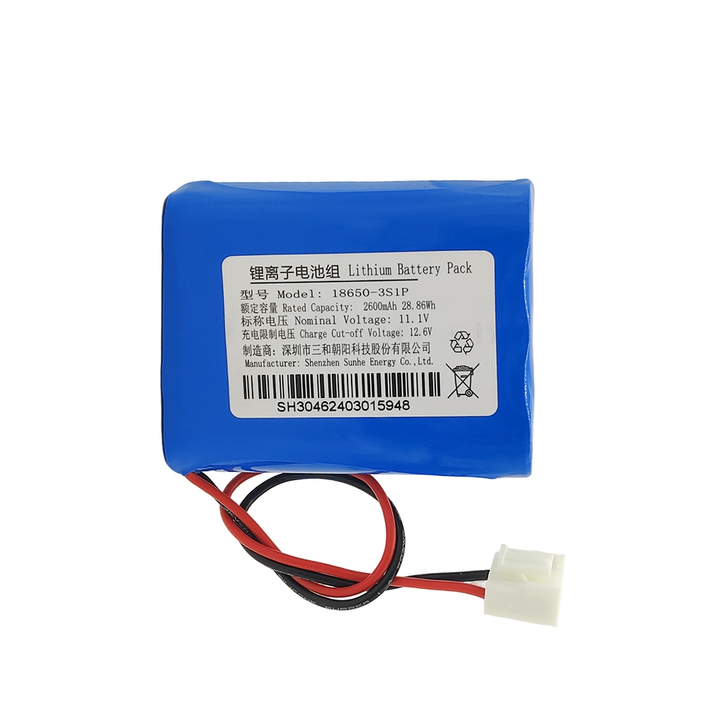 18650 3S1P Lithium Battery Module - 11.1V 2800mAh